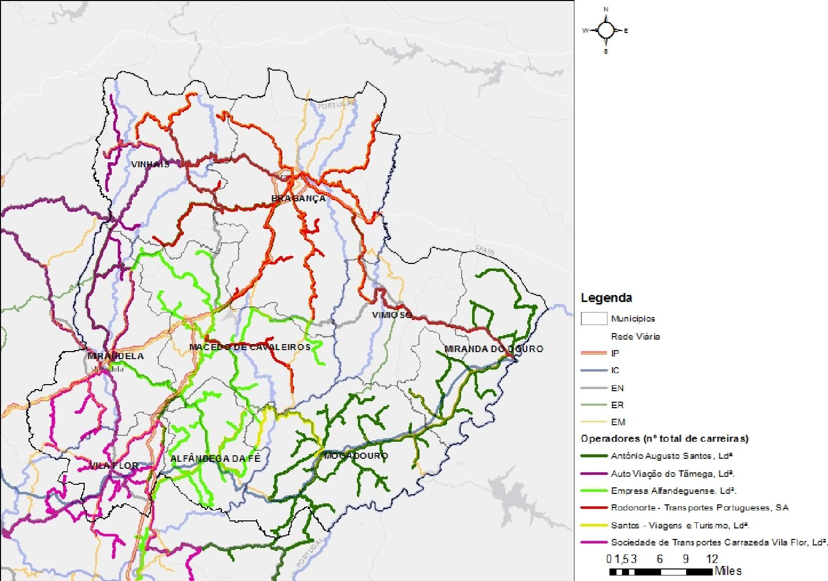 III SISTEMA DE TRANSPORTES António Augusto Santos, Ldª 1; 1% 14; 16% 31; 35% 18; 20% 16; 18% 9; 10% Auto Viação do Tâmega, Ldª. Empresa Alfandeguense, Ldª.