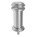 ESPAÇADOR ESCALONADO ARREMATE Reto com Tampa Escalonado 00482 Arremate P/Sup.tipo Pitão 10 X 9mm Branco Tipo Bucha 33123 Cento Hettich 00483 Arremate P/Sup.