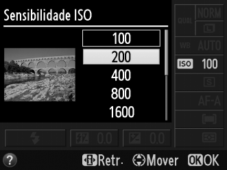 Sensibilidade ISO A "sensibilidade ISO" é o equivalente digital da velocidade da película.