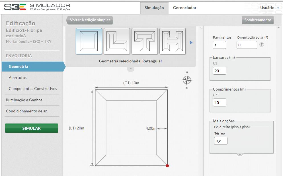 S3E Envoltória Geometria