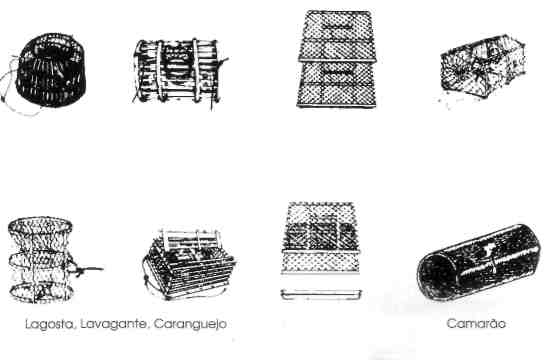 Armadilhas e Covos: diversos modelos