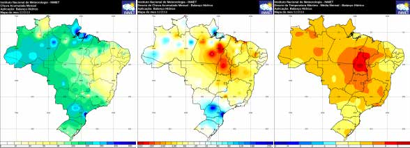 Precipitação Total Anomalia da Precipitação Anomalia da Temperatura Máxima Fonte: Inmet.