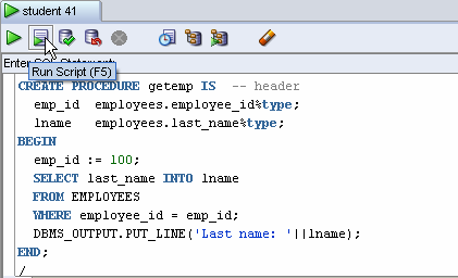 Executando arquivos de script salvos: método 1 Selecione (ou procure) o arquivo do script a ser aberto.