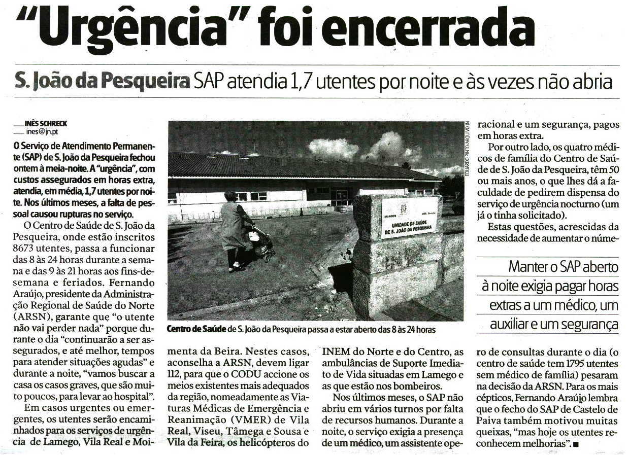 A1 Jornal de Notícias - Norte ID: 32473578 27-10-2010 Tiragem: 109520