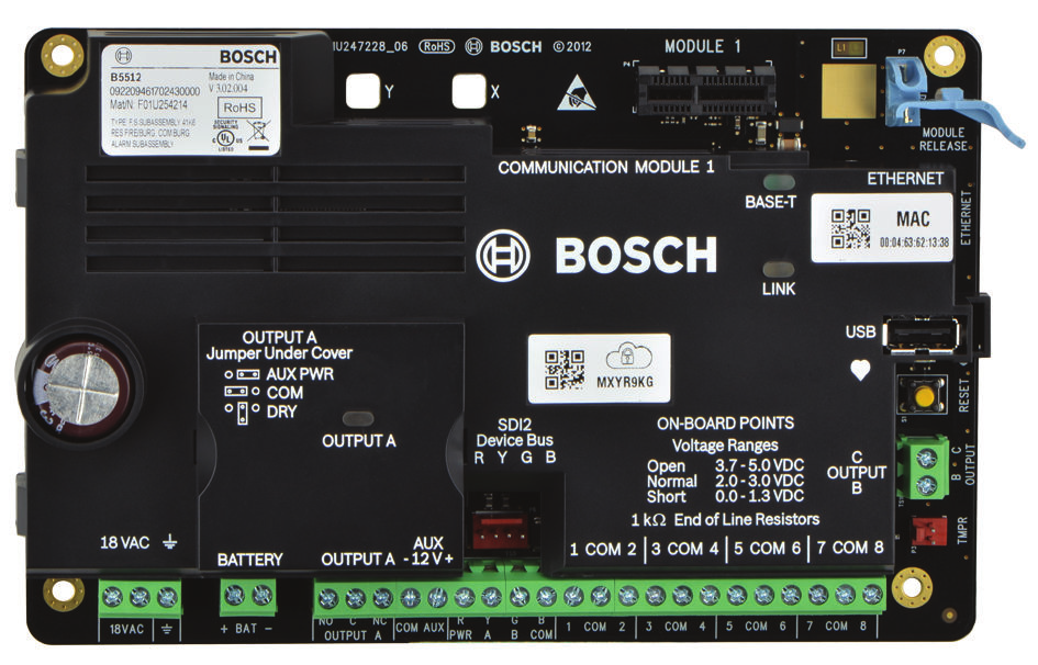 Sistemas de Alarmes de Intrsão B5512 Painéis de Controle B5512 Painéis de Controle www.la.boschsecrity.