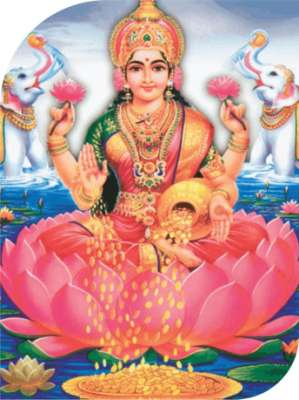 Lakshmi É a deusa do lar da maioria das famílias hindus.