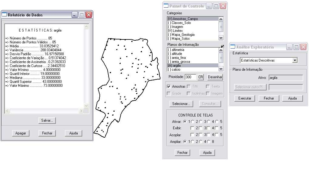 Figura 2 Visualização do PI argila.