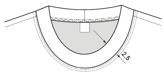 Figura 03 Detalhes da gola da camiseta d.