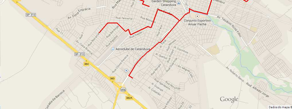 Aplicações no Mundo - Logística Mapa de Catanduva Acesso a Bairros