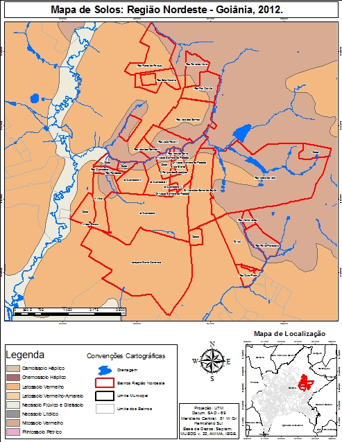 Mapa de solos da região nordeste de Goiânia (GO) CONSIDERAÇÕES FINAIS A diversidade de paisagens na superfície terrestre é resultante da interação entre os componentes bióticos e abióticos do meio