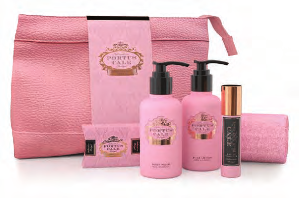 Rosé Bl ush Kit de Viagem Body Care Travel Set Gel Lavante para Corpo / Body Wash Loção Corporal / Body Lotion Eau de Toilette 10 ml / 0.3 fl.