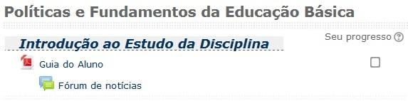 Passo 2: ao finalizar a realização do Passo 3, você visualizará o nome dos referidos profissionais, conforme ilustrado na Figura 11: Figura 11: apresentação do professor(a) da disciplina Parabéns!