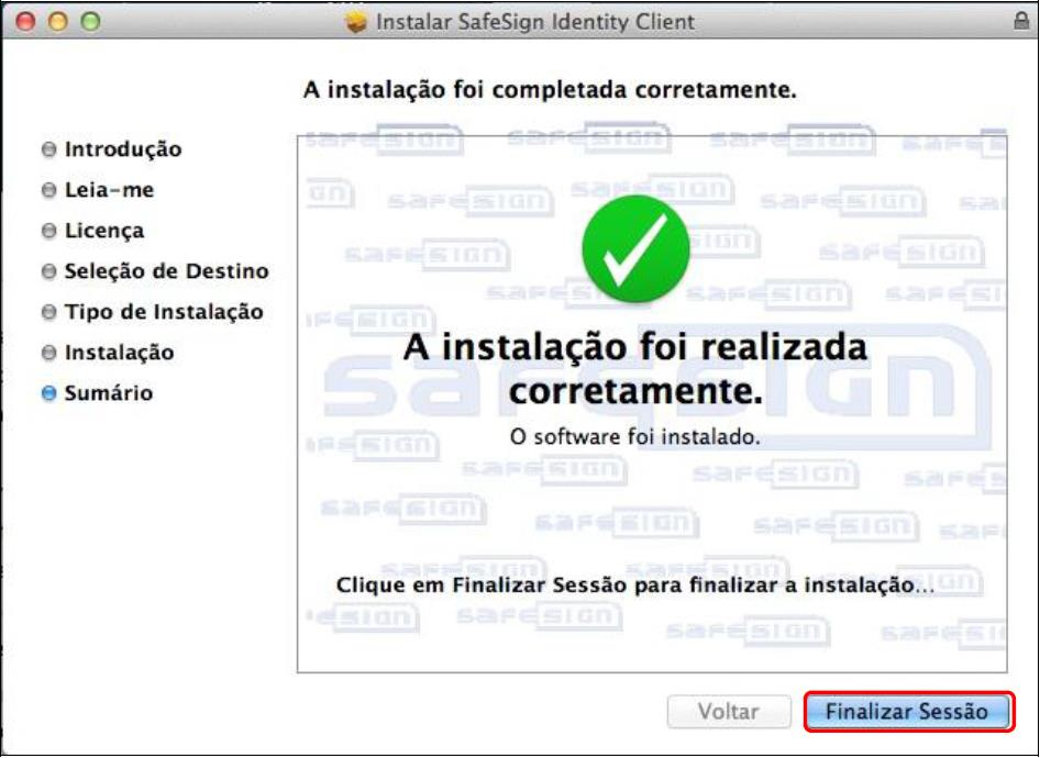 10. Após o processo de instalação concluir