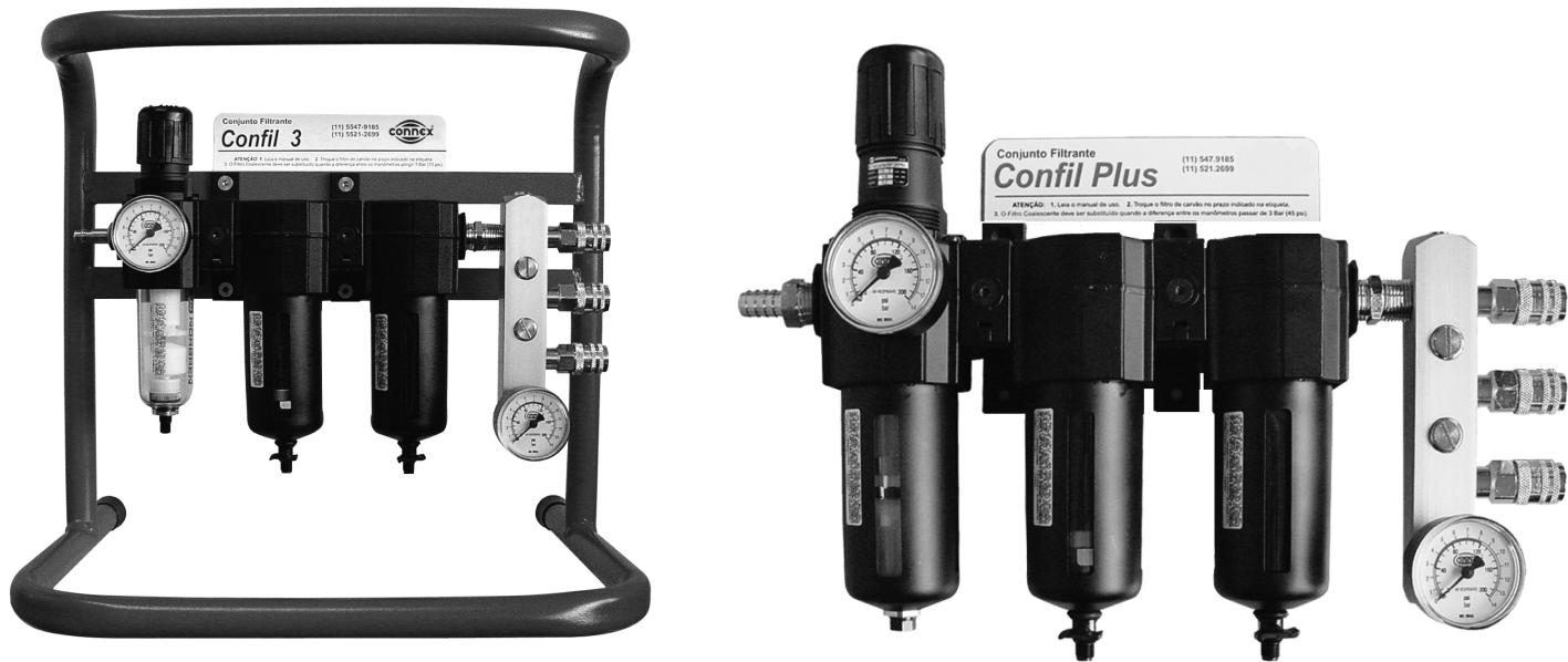 UNIDADE PURIFICADORA DE AR COMPRIMIDO COM FILTRO DE COALESCÊNCIA O ar comprimido quase sempre está contaminado por água e óleo, na forma de emulsão, proveniente do compressor lubrificado à óleo.