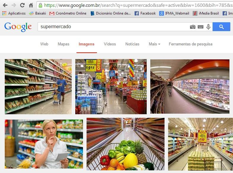 INSERINDO IMAGEM DE UM SUPERMERCADO Pesquise no Google Imagens uma imagem de um supermercado para ser inserida sobre o Retângulo de Cantos Arredondados criado anteriormente.