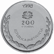 MOEDAS COMEMORATIVAS PORTUGUESAS DE 1910 À ACTUALIDADE Data do Decreto 1998 D. Manuel I 1.000$00 Autor: Joaquim Correia Data do Decreto 1998 500.