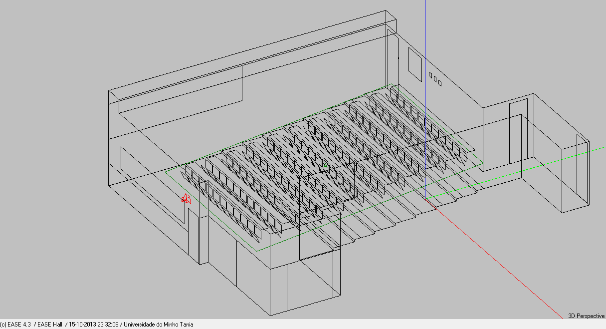 4.4. Aplicação do EASE Software para Modelação Acústica dos Anfiteatros De modo a definir o projeto de reabilitação dos anfiteatros foi utilizado o software EASE.