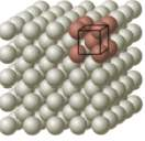 Cúbica Simples Átomos por célula: 1 Número de coordenação 6 Parâmetro de rede: R Fator de empacotamento: 0,5 A rede CCC A rede Cúbica de Corpo Centrado é uma rede cúbica na qual existe um átomo em