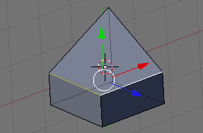 4.1 Editando Objetos/Selecionando Com o Manipulador de Movimentação você seleciona a direção para deslocar a aresta, basta clicar sobre a seta azul, verde ou