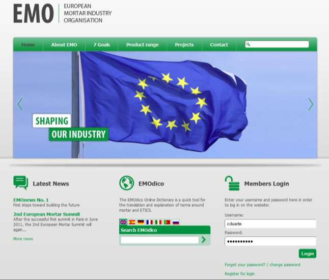 >>> EMO, European Mortar Industry Organisation, novo site!