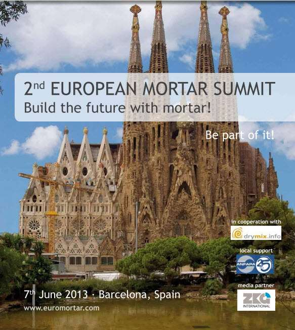 >>> EMO, II Cimeira Europeia de Argamassas & ETICS Barcelona, Espanha Hotel Condes de Barcelona 6ª feira, 7 de Junho de 2013