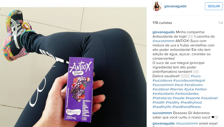 Cliente: FAMIGLIA ZANLORENZI VEÍCULO: Instagram nutricionista Giovana Guido