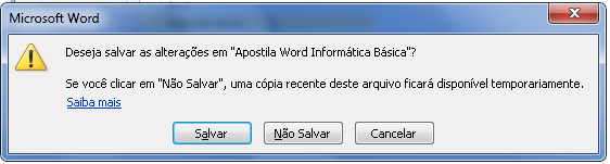 Barra de Acesso Rápido Na parte superior no canto Esquerdo da Janela do Word encontramos o menu de Acesso Rápido: Aqui personalizados conforme a segunda figura Clicando na Caixa de Listagem podemos