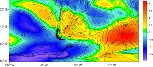 EOF 1 - Anomalia TMM (ºC) a 2 m (10.9% variância explicada) EOF 2 - Anomalia TMM (ºC) a 2 m (7.