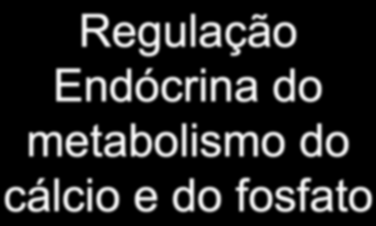 Regulação Endócrina do metabolismo do cálcio e do fosfato Profa.