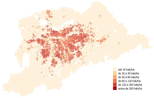 FIGURA 21 AJUSTAR ESTILO DA CAMADA FIGURA 19 CÁLCULO DA ÁREA EM HECTARE FIGURA 22 MAPA TEMÁTICO DE DENSIDADE DEMOGRÁFICA DE SETORES CENSITÁRIOS DA RMSP ESTUDO DE CASO 2 MAPA DE DENSIDADE DEMOGRÁFICA