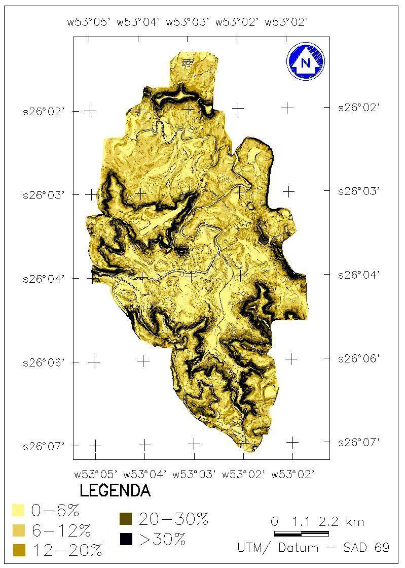 Figura 03 - Mapa de declividade