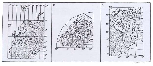 Projeções cartográficas Impossível representar uma superfície curva num plano sem deformação.