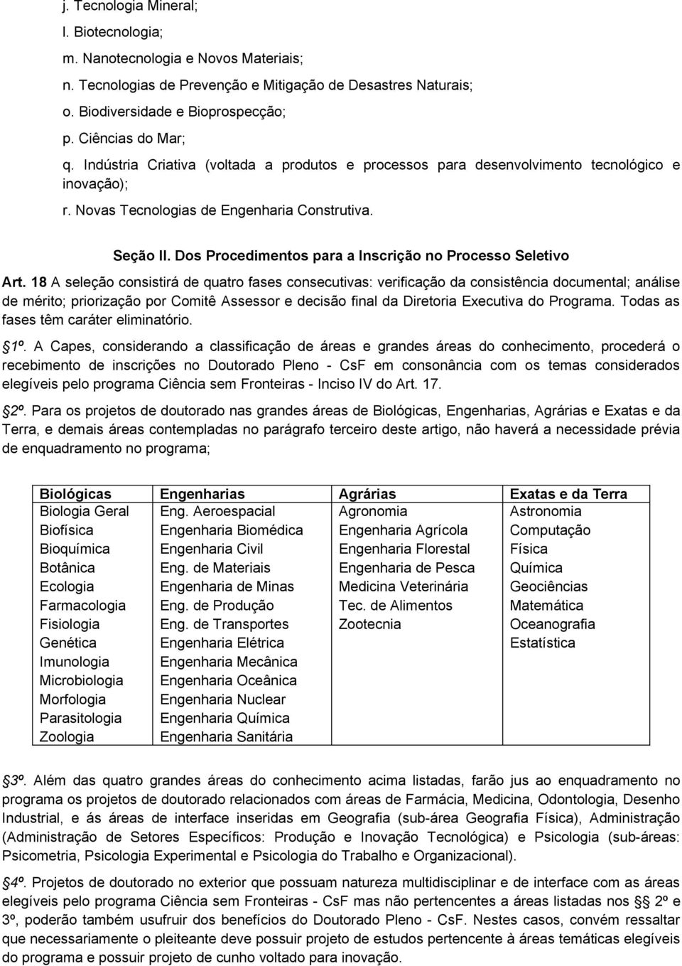 Dos Procedimentos para a Inscrição no Processo Seletivo Art.