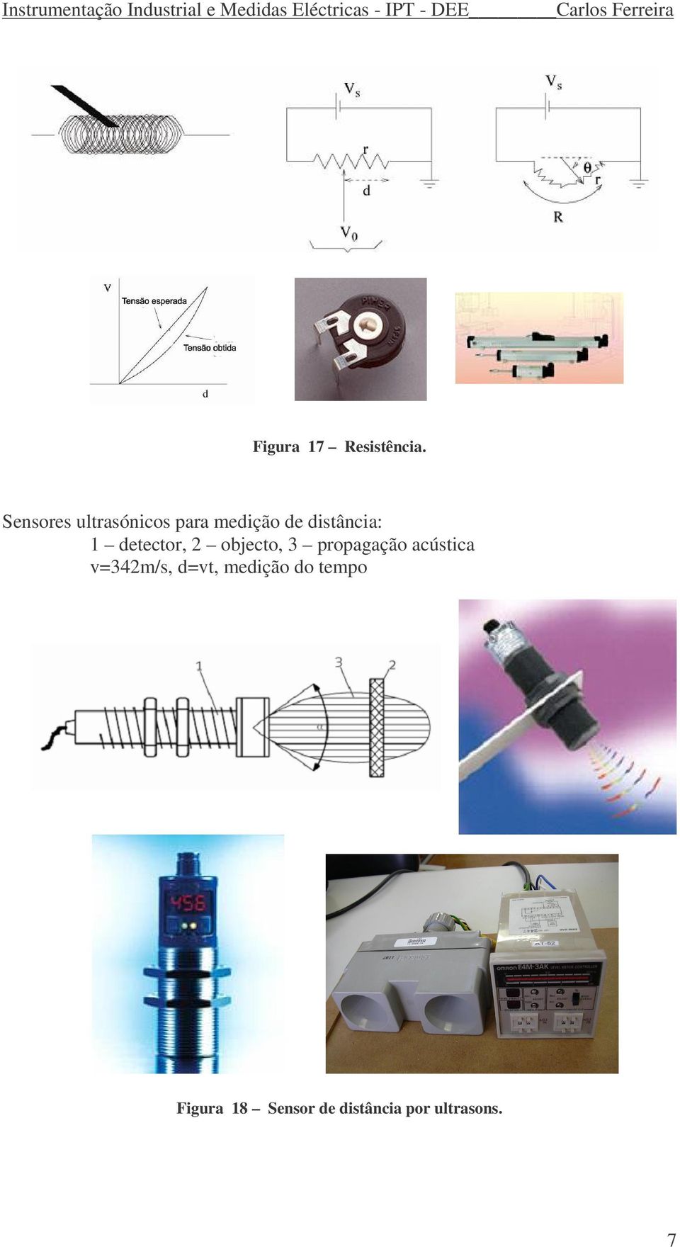 1 detector, 2 objecto, 3 propagação acústica