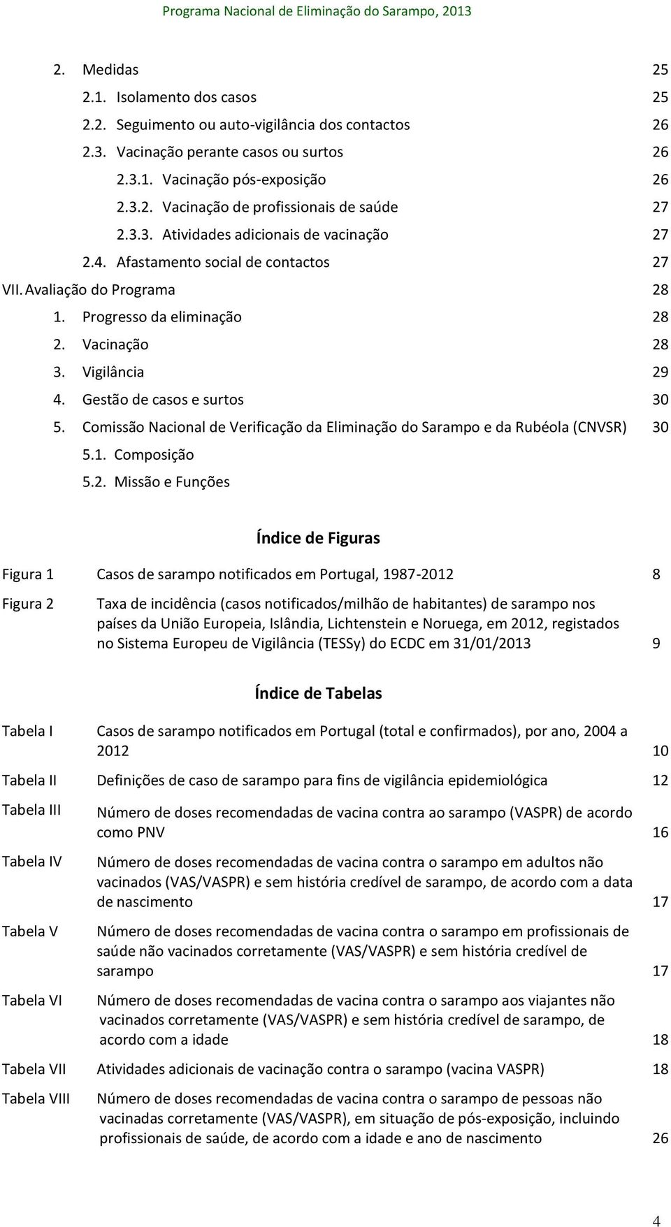 Gestão de casos e surtos 30 5. Comissão Nacional de Verificação da Eliminação do Sarampo e da Rubéola (CNVSR) 30 5.1. Composição 5.2.