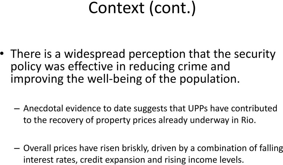 improving the well-being of the population.