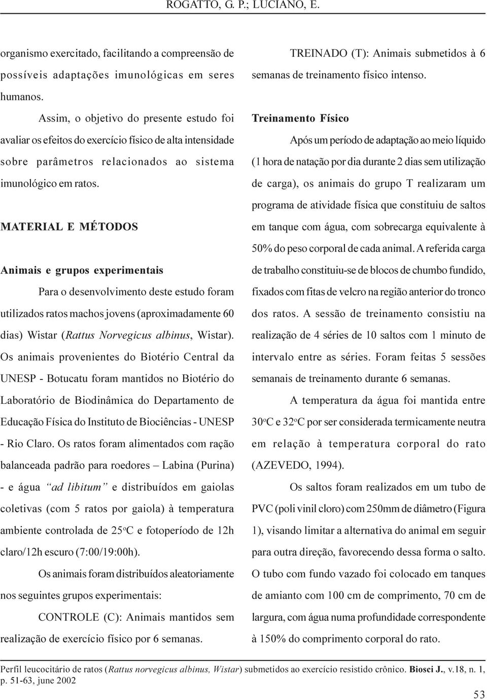 MATERIAL E MÉTODOS Animais e grupos experimentais Para o desenvolvimento deste estudo foram utilizados ratos machos jovens (aproximadamente 60 dias) Wistar (Rattus Norvegicus albinus, Wistar).