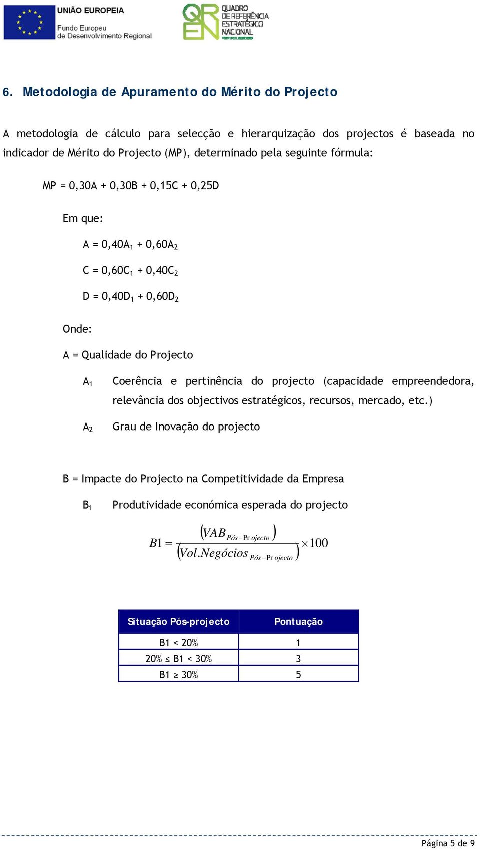 pertinência do projecto (capacidade empreendedora, relevância dos objectivos estratégicos, recursos, mercado, etc.