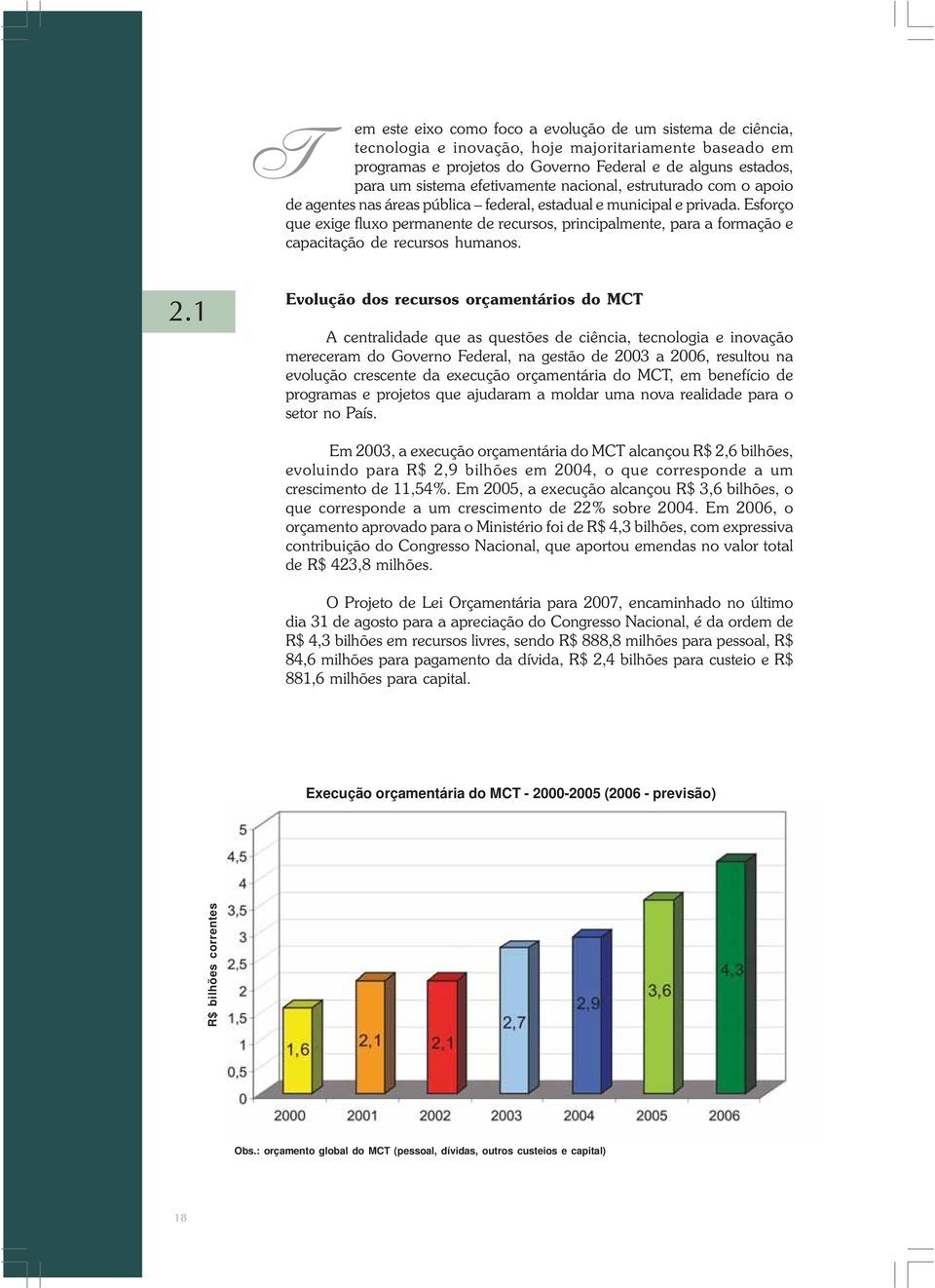 Esforço que exige fluxo permanente de recursos, principalmente, para a formação e capacitação de recursos humanos. 2.