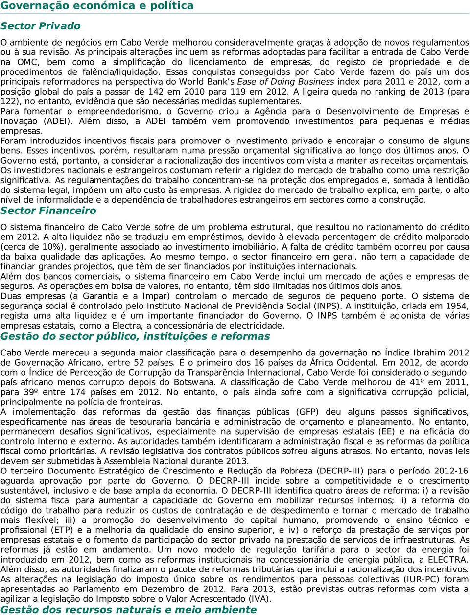 procedimentos de falência/liquidação.