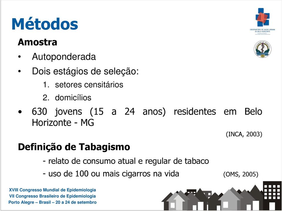 domicílios 630 jovens (15 a 24 anos) residentes em Belo Horizonte - MG