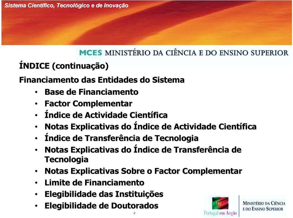 Transferência de Tecnologia Notas Explicativas do Índice de Transferência de Tecnologia Notas