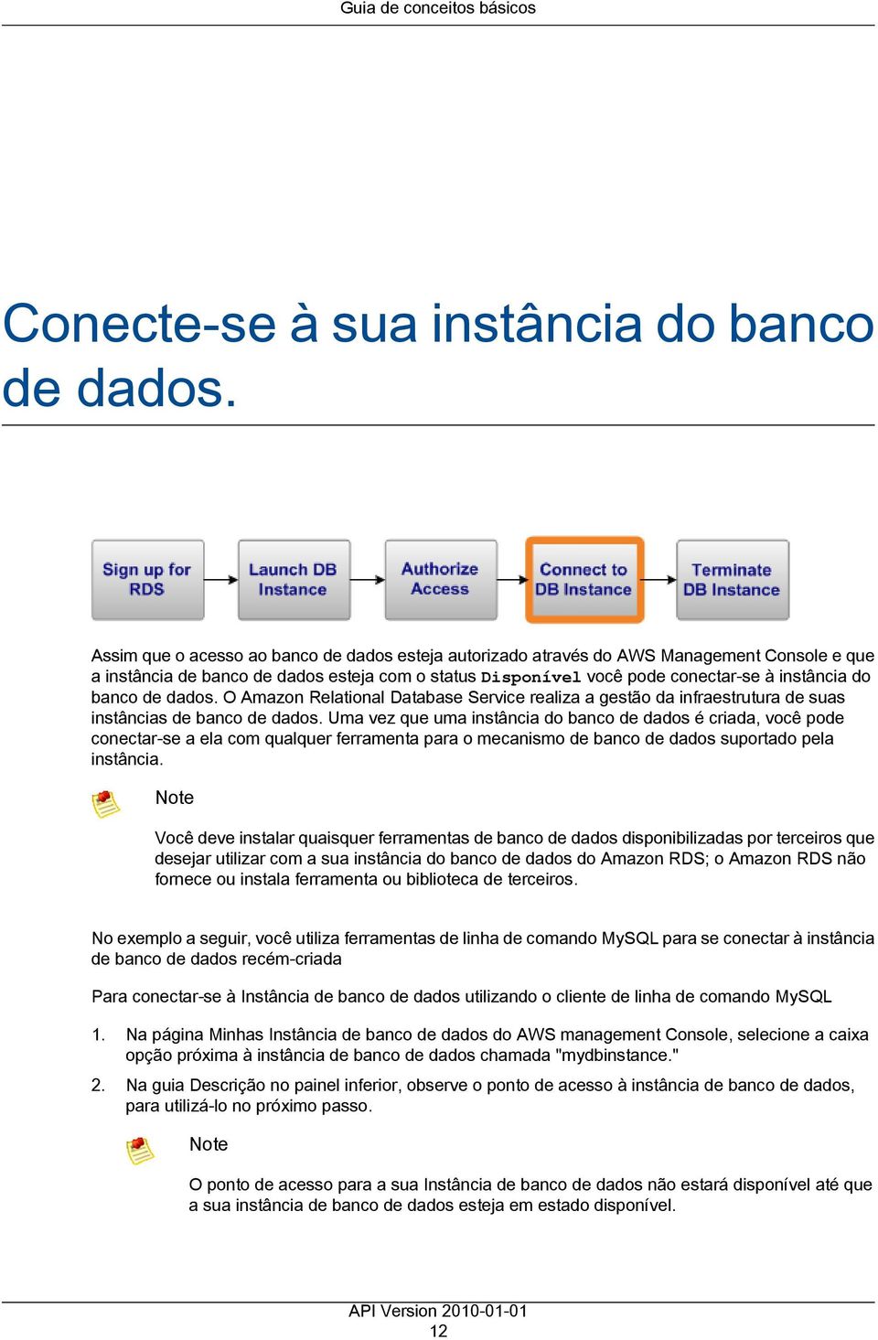 de dados. O Amazon Relational Database Service realiza a gestão da infraestrutura de suas instâncias de banco de dados.