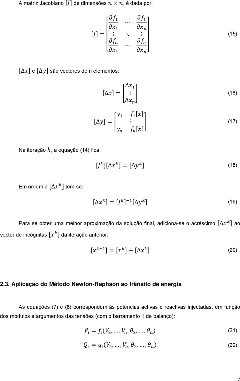 iteração anterior: (20) 2.3.