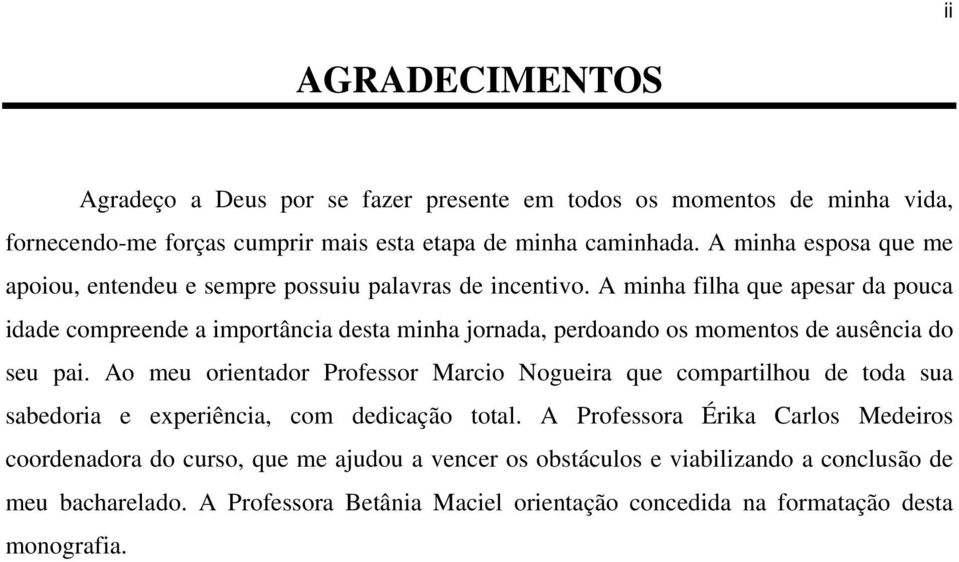 A minha filha que apesar da pouca idade compreende a importância desta minha jornada, perdoando os momentos de ausência do seu pai.