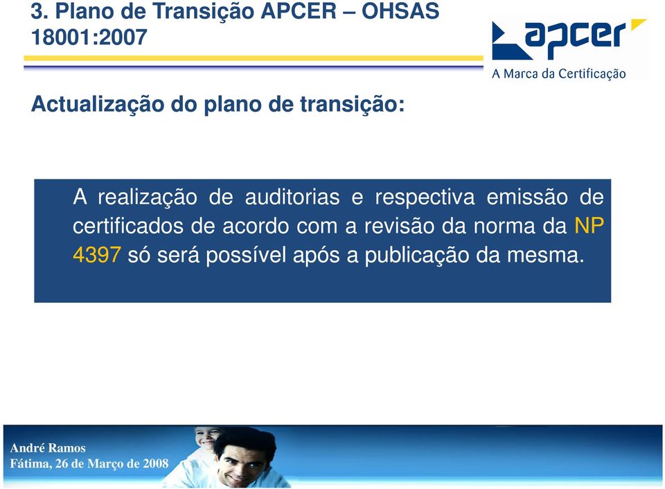 de certificados de acordo com a revisão da