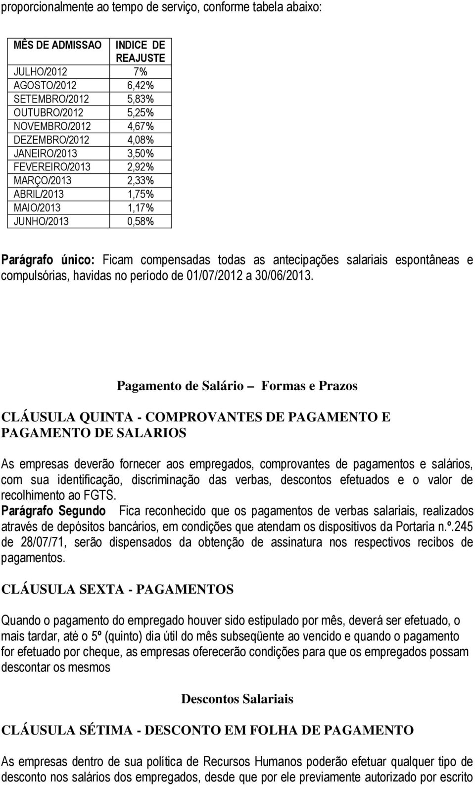 espontâneas e compulsórias, havidas no período de 01/07/2012 a 30/06/2013.