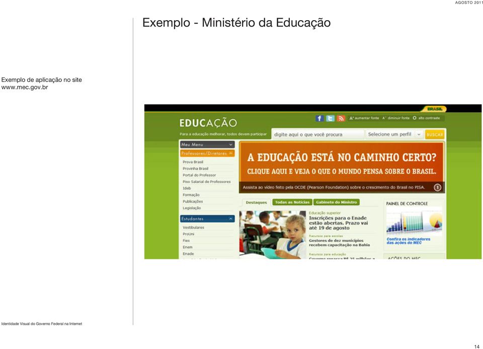 Educação Exemplo de