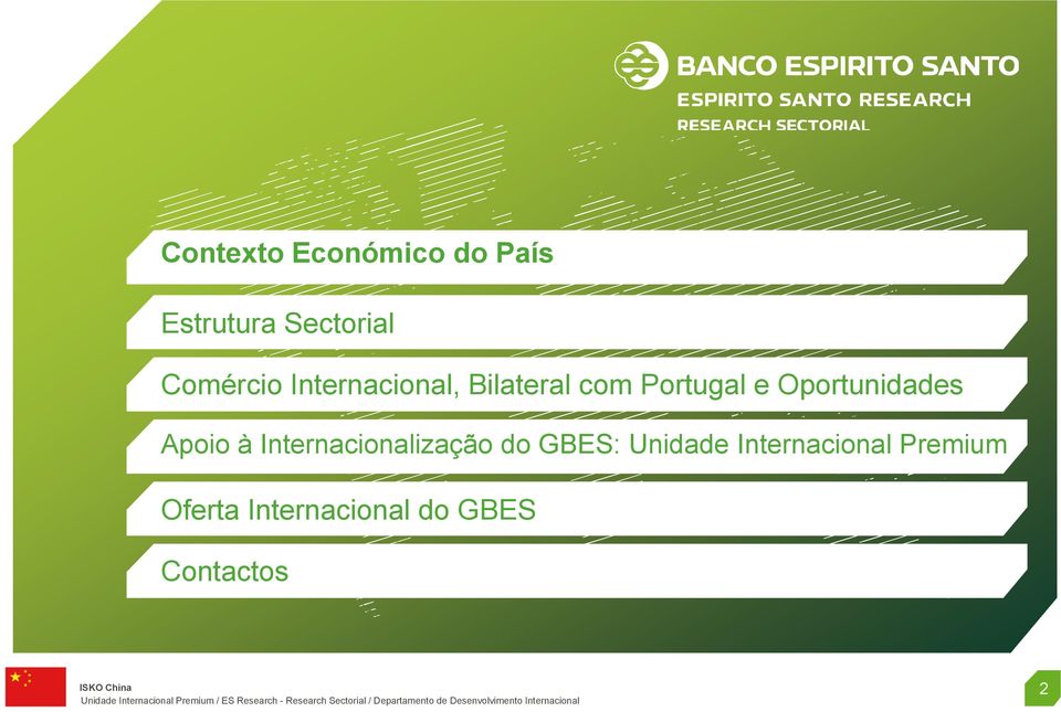 d Apoio à Internacionalização do GBES: Unidade