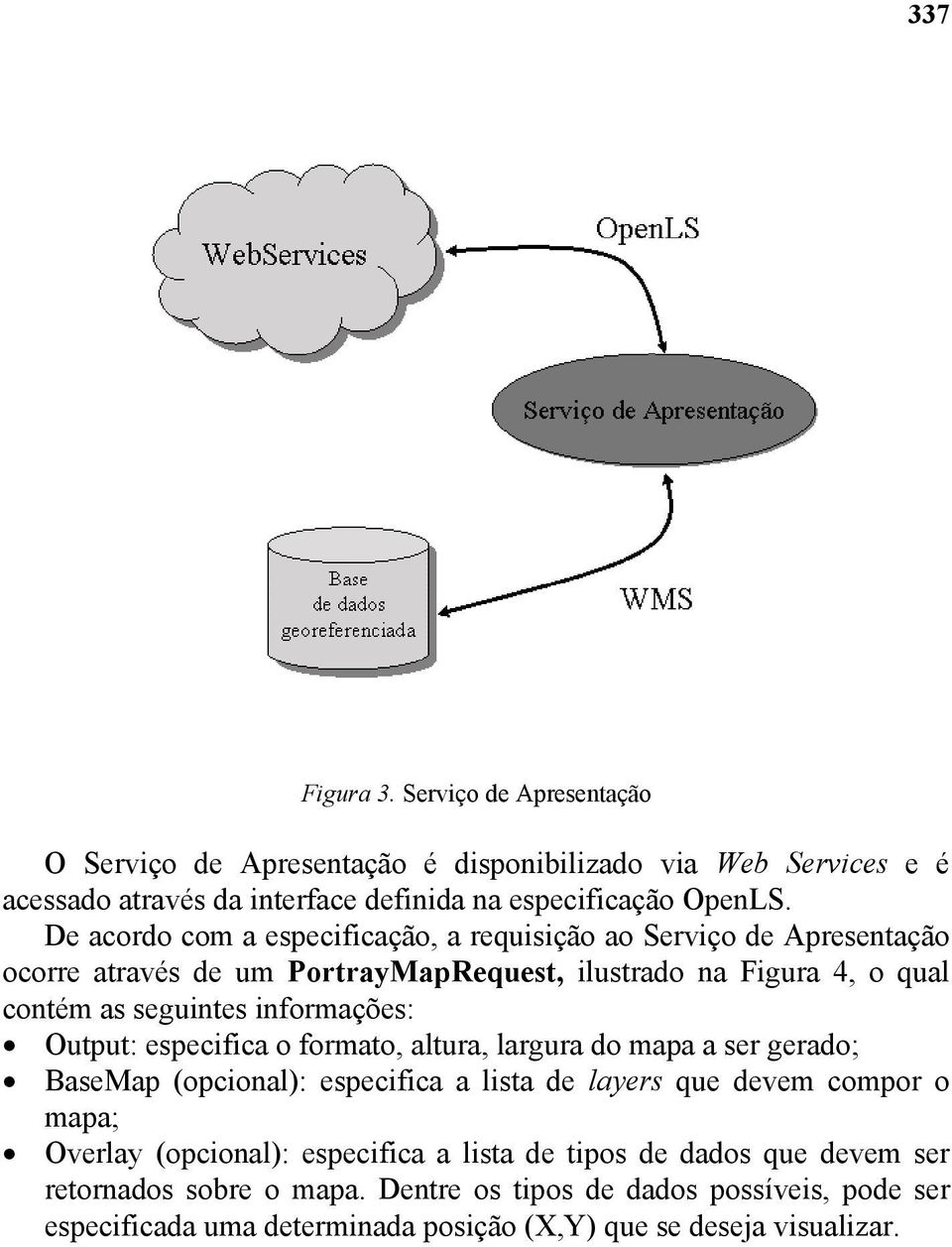 informações: Output: especifica o formato, altura, largura do mapa a ser gerado; BaseMap (opcional): especifica a lista de layers que devem compor o mapa; Overlay